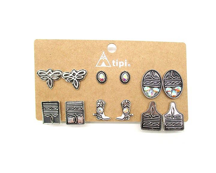 Western Mix 6 Earring Set SE2729SB - Double C Western SupplySnowing West