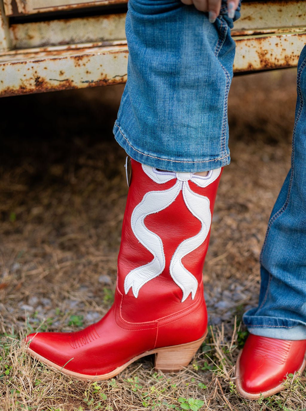 WMS Beaux J Toe Western Boot CRIMSON RED 10080306 - Double C Western SupplyAriat