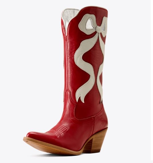 WMS Beaux J Toe Western Boot CRIMSON RED 10080306 - Double C Western SupplyAriat