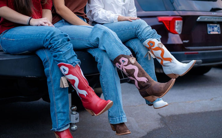 WMS Beaux J Toe Western Boot Weathered Tan/Baby Pink 10080307 - Double C Western SupplyAriat