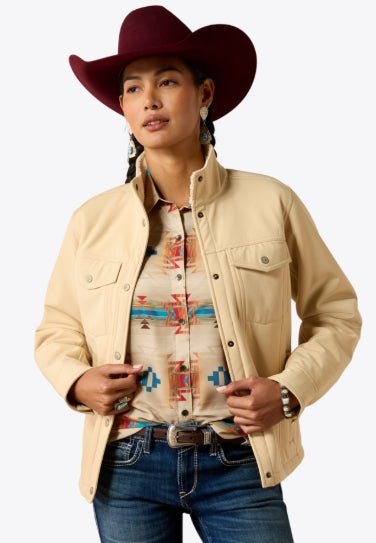 WMS Berber Back Softshell Jacket IRISH CREAM 10079339 - Double C Western SupplyAriat