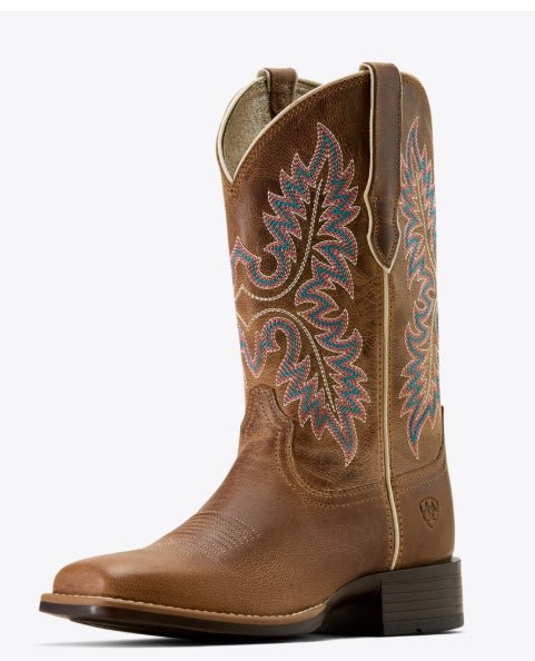 WMS Canyon Point Wide Square Toe Western Boot MESA BROWN 10074304 - Double C Western SupplyAriat
