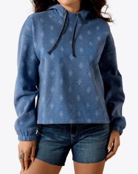 WMS Essential Hoodie BLUE HEATHER 10071163 - Double C Western SupplyAriat