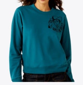 WMS Essential Sendero West is Best Sweatshirt DRAGONFLY 10062830 - Double C Western SupplyAriat