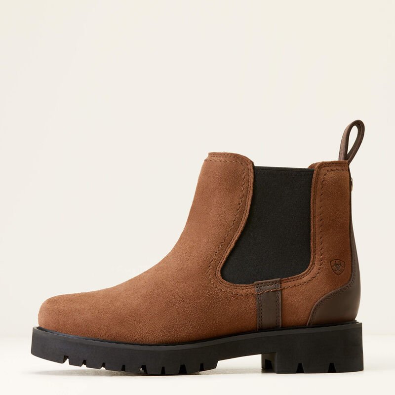 WMS Wexford Lug Waterproof Chelsea Boot DARK EARTH 10047004 - Double C Western SupplyAriat