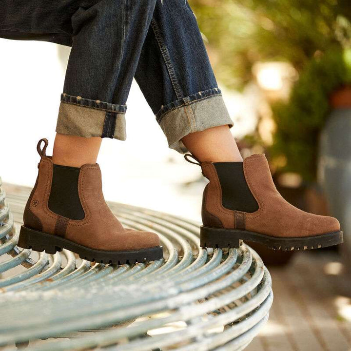 WMS Wexford Lug Waterproof Chelsea Boot DARK EARTH 10047004 - Double C Western SupplyAriat