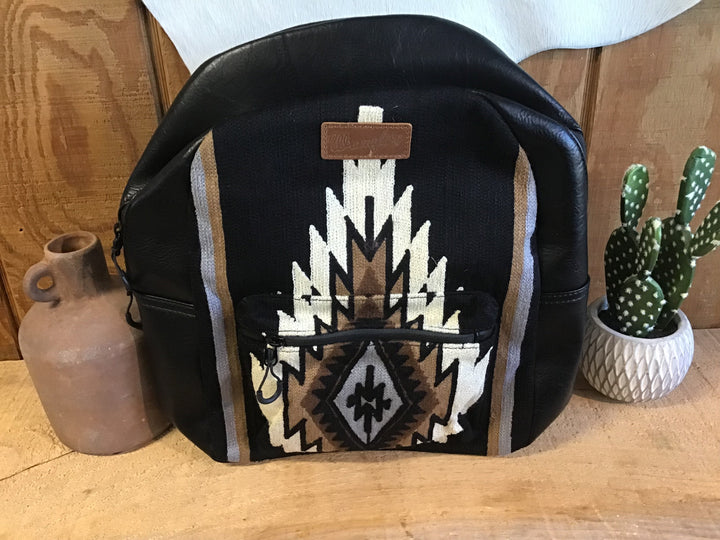 Wrangler Aztec Knitted Backpack Black - Double C Western SupplyWrangler
