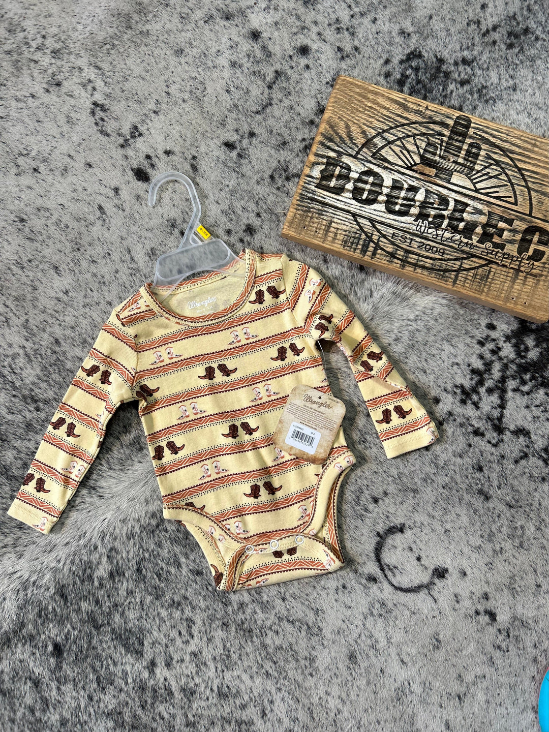 Wrangler® Baby Boy Bodysuit - Tan - Double C Western SupplyWrangler