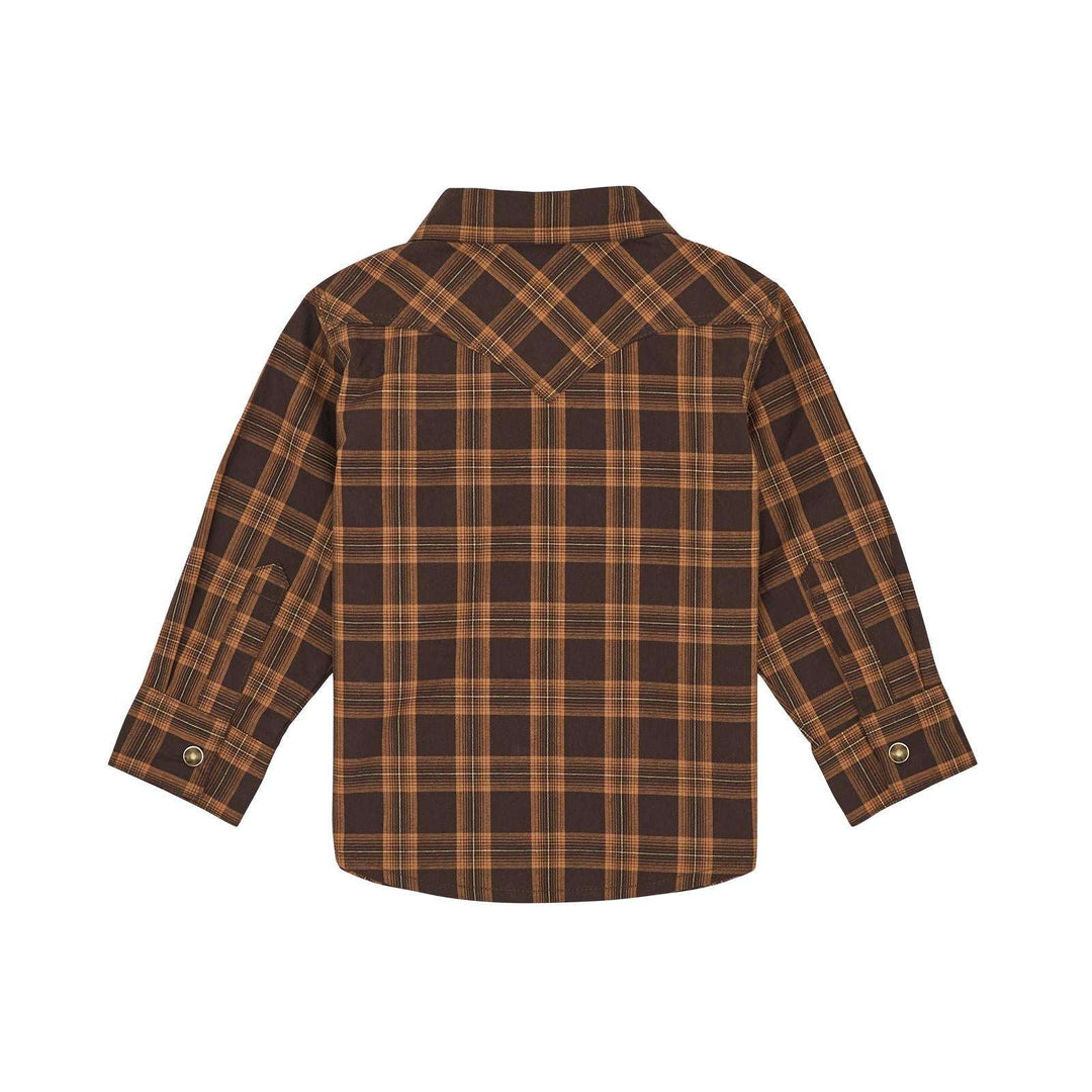 Wrangler® Baby Boy Long Sleeve Shirt - Brown 112367738 - Double C Western SupplyWrangler