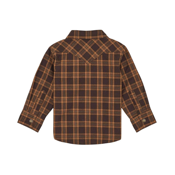 Wrangler® Baby Boy Long Sleeve Shirt - Brown 112367738 - Double C Western SupplyWrangler