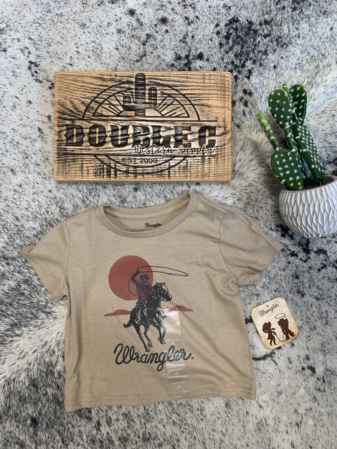 Wrangler® Baby Boy Shirt - Trench Coat Heather - Double C Western SupplyWrangler