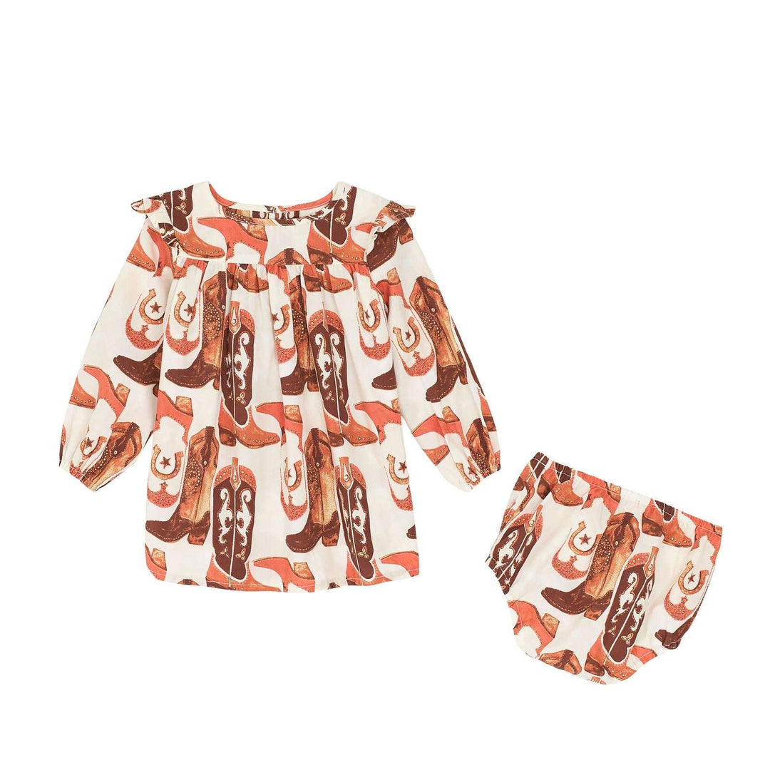 Wrangler® Baby Girl Dress - White 112367399 - Double C Western SupplyWrangler
