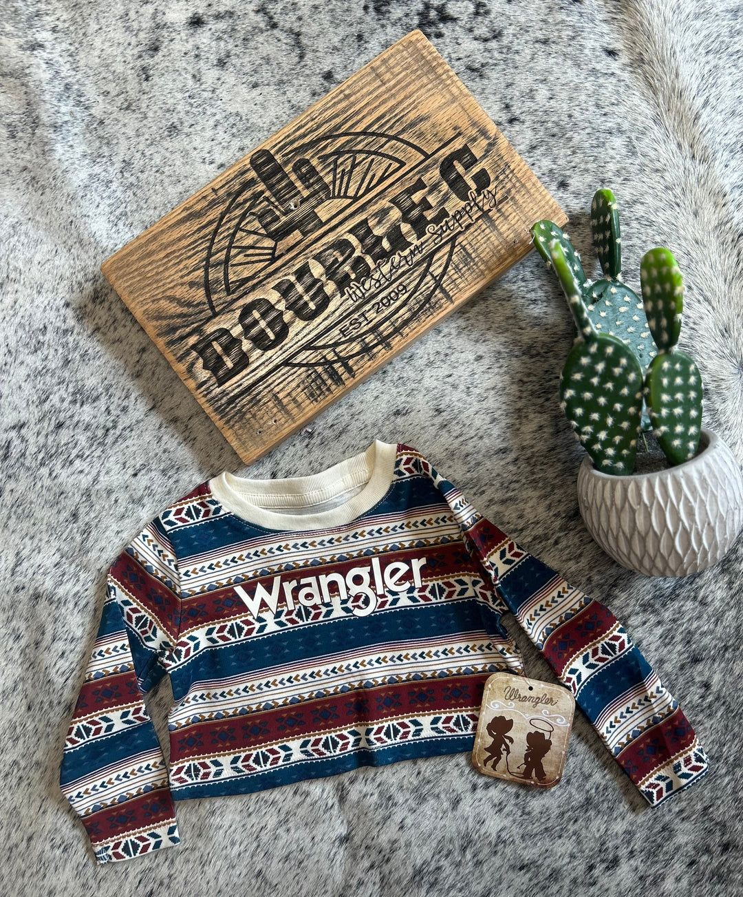 Wrangler® Baby Girl Shirt - Red/White/Blue - Double C Western SupplyWrangler