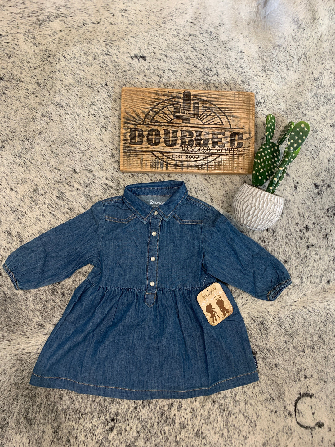 Wrangler Baby Girls Denim Dress - Double C Western SupplyWrangler