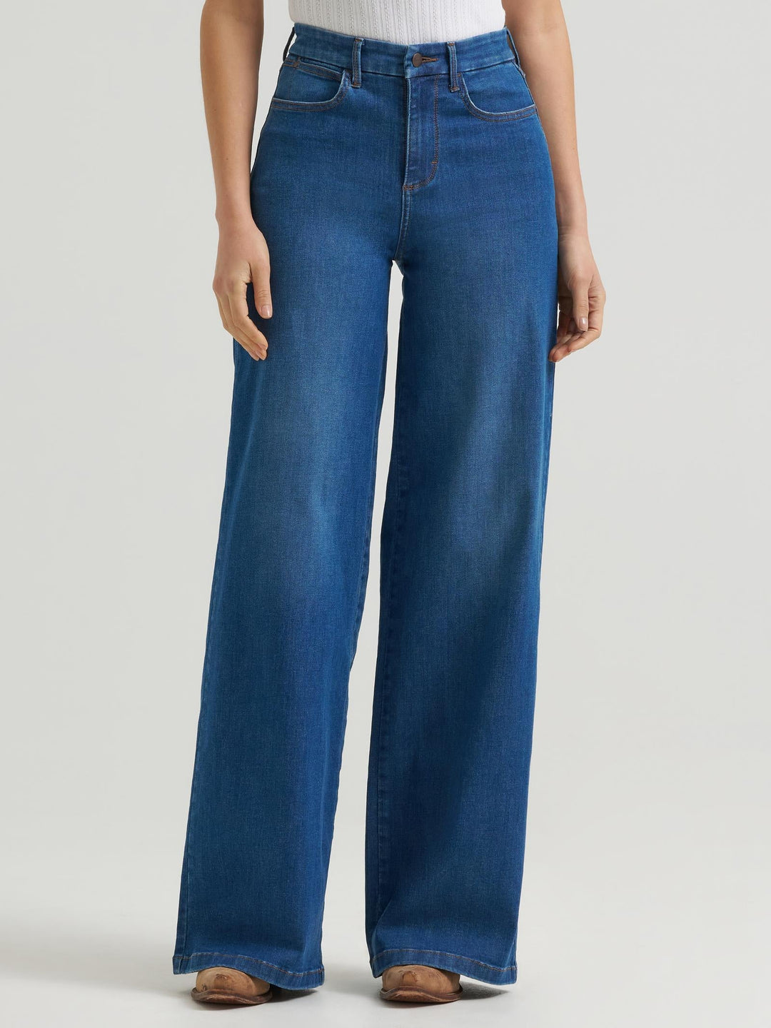 Wrangler® Bespoke Wide Leg Jean - Vienna - 112385540 - Double C Western SupplyWrangler
