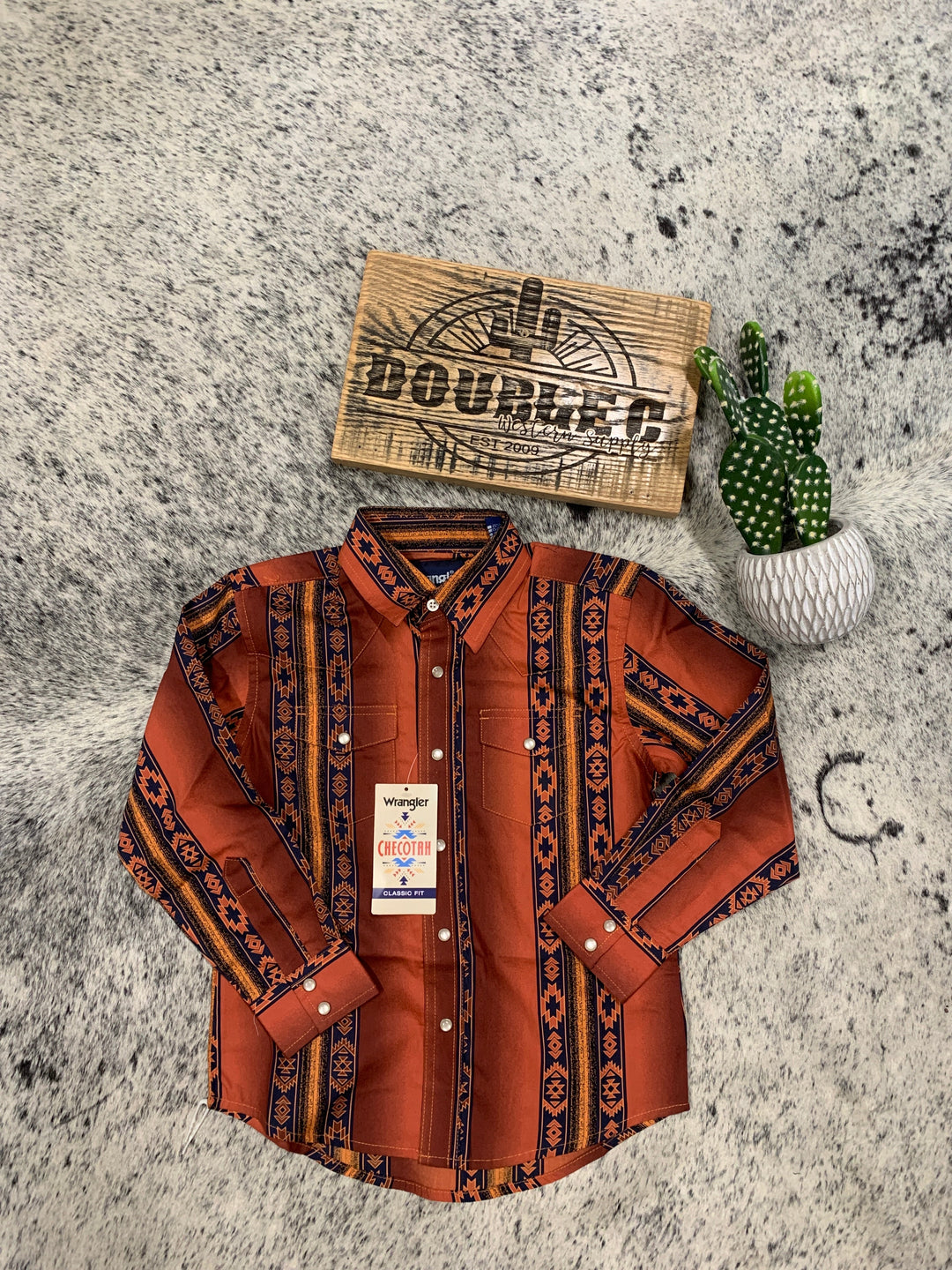 Wrangler Boys Checotah Shirt - Double C Western SupplyWrangler