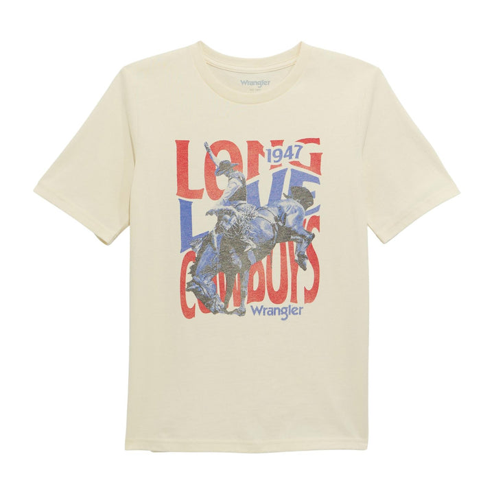 Wrangler® Boys Short Sleeve Graphic T-Shirt - Antique White 112372976 - Double C Western SupplyWrangler