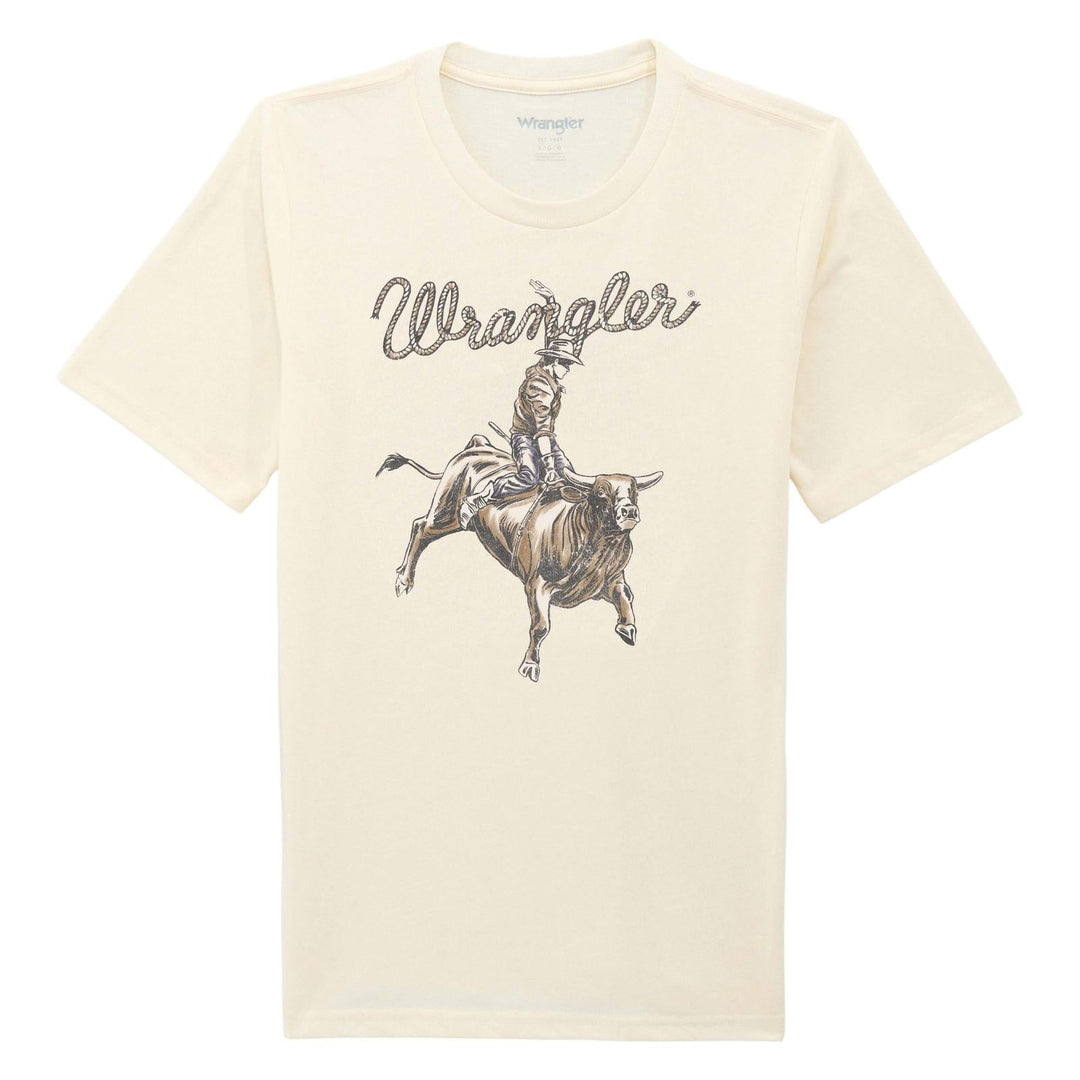Wrangler® Boys Short Sleeve Graphic T-Shirt Antique White Heather | 112375837 - Double C Western SupplyWrangler