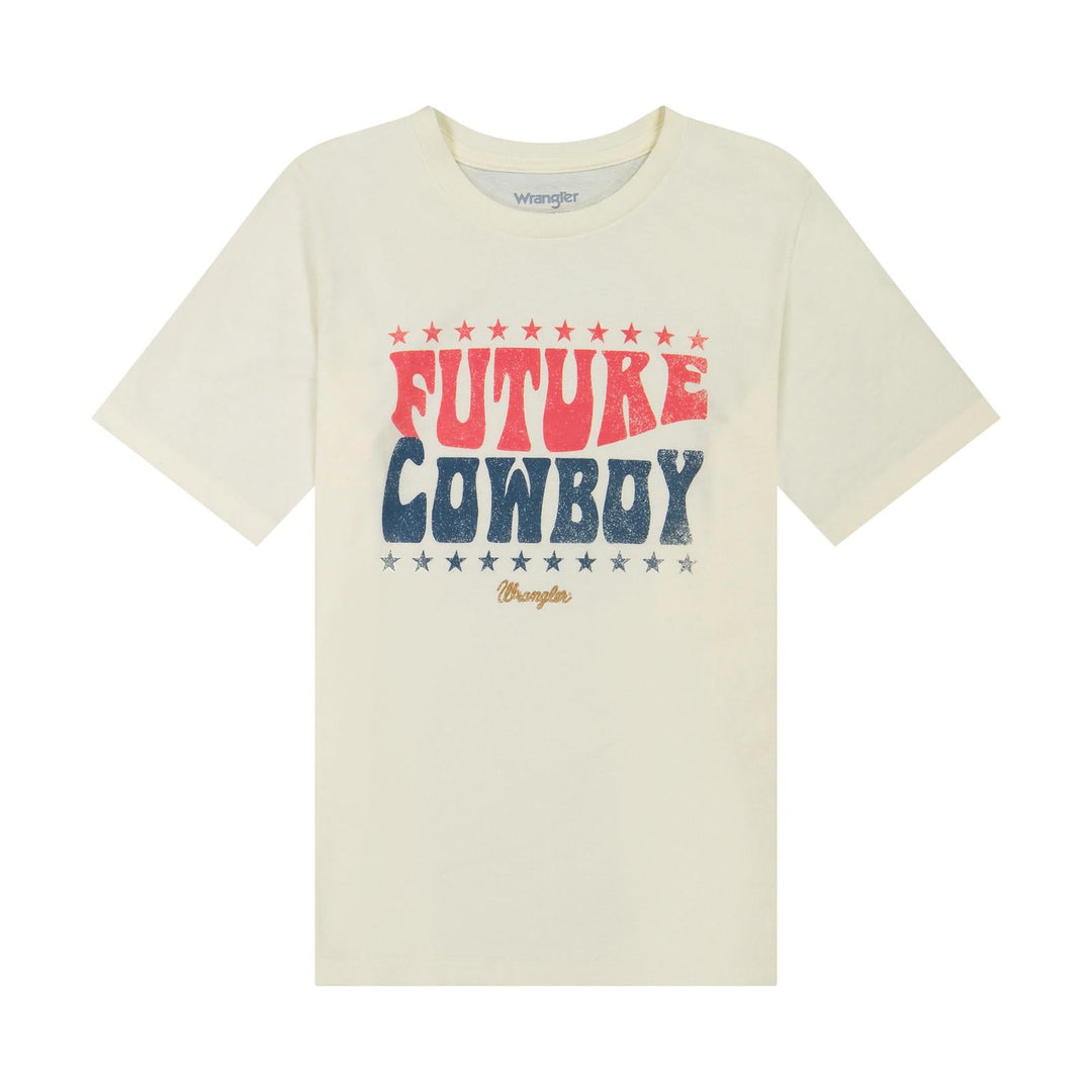 Wrangler® Boys Short Sleeve Graphic T-Shirt - Antique White Heather - 112379584 - Double C Western SupplyWrangler