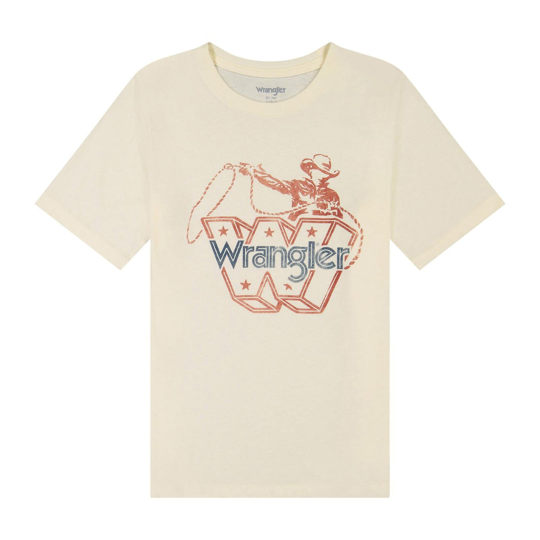 Wrangler® Boys Short Sleeve Graphic T-Shirt - Antique White Heather - 112379620 - Double C Western SupplyWrangler