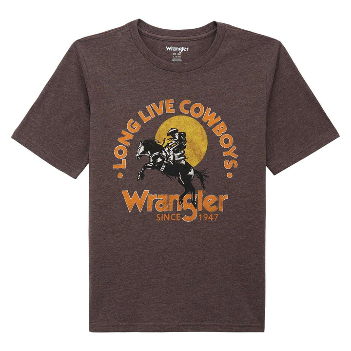 Wrangler® Boys Short Sleeve Graphic T-Shirt Mole Heather | 112375838 - Double C Western SupplyWrangler