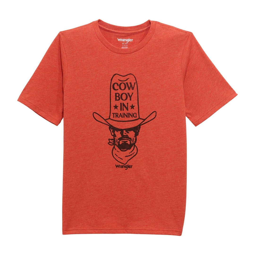 Wrangler® Boys Short Sleeve Graphic T-Shirt - Paprika Heather 112372975 - Double C Western SupplyWrangler