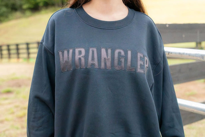 Wrangler® Canyon Pullover - Oversized Fit - Black Beauty - 112384028 - Double C Western SupplyWrangler