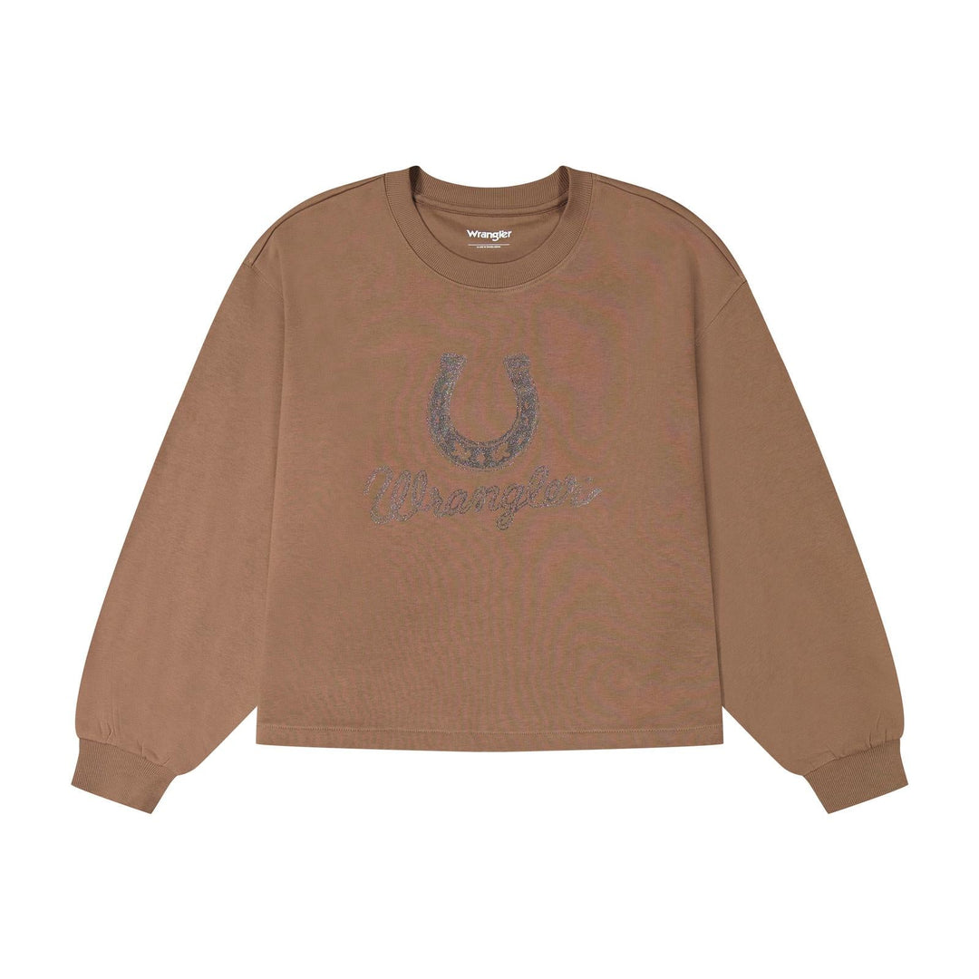 Wrangler® Canyon Pullover - Oversized Fit - Coffee Quartz - 112384027 - Double C Western SupplyWrangler