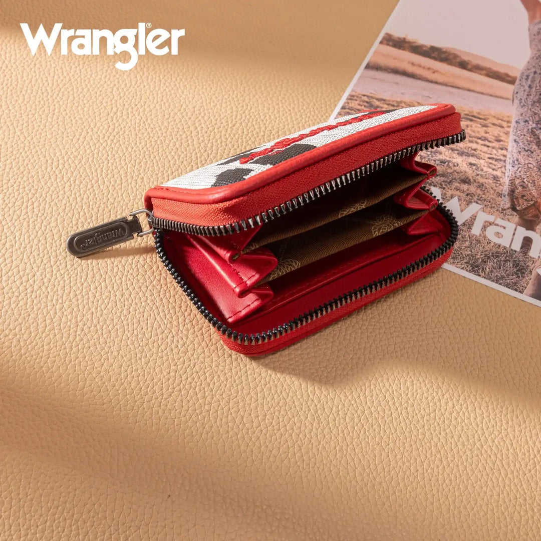 Wrangler Cow Print Small Wallet WG301-W083 - Double C Western SupplyMontana West
