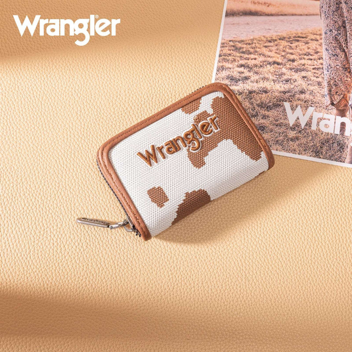 Wrangler Cow Print Small Wallet WG301-W083 - Double C Western SupplyMontana West