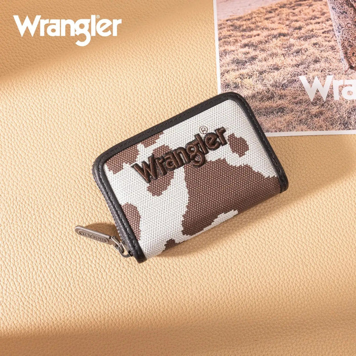 Wrangler Cow Print Small Wallet WG301-W083 - Double C Western SupplyMontana West