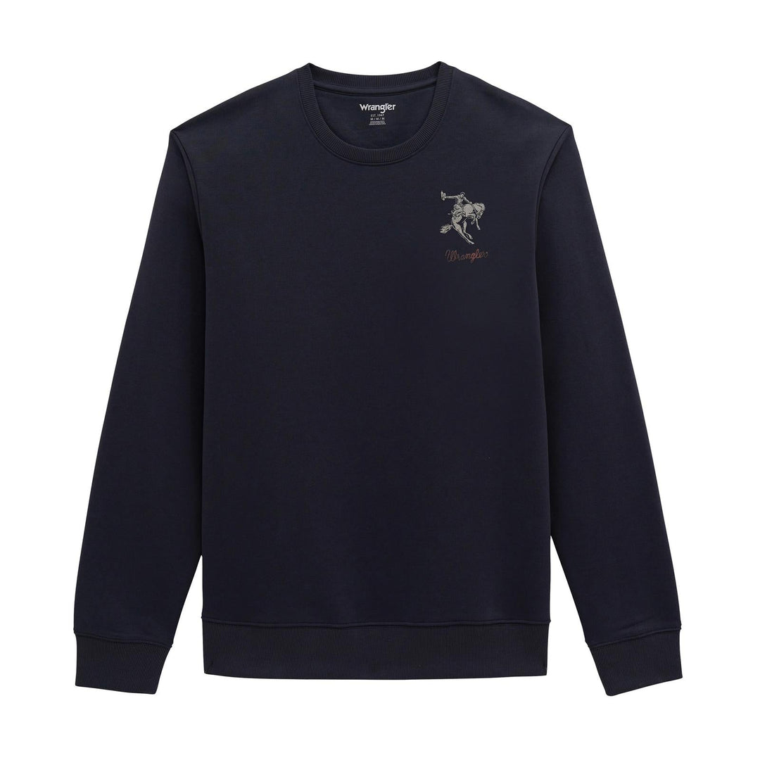 Wrangler® Crew Fleece Pullover - Regular Fit - Ombre Blue - 112380291 - Double C Western SupplyWrangler
