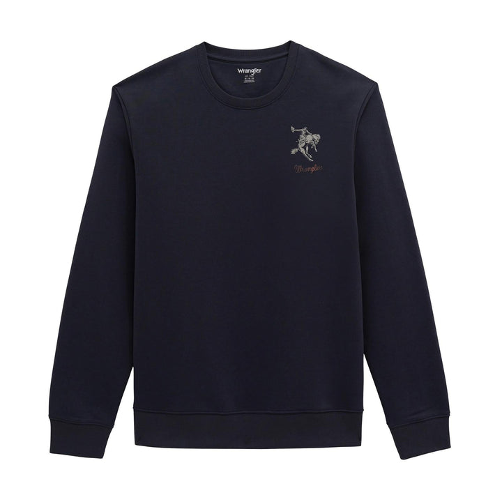 Wrangler® Crew Fleece Pullover - Regular Fit - Ombre Blue - 112380291 - Double C Western SupplyWrangler