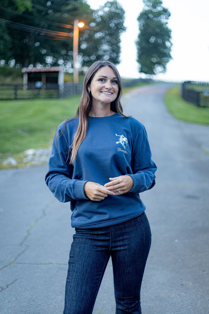Wrangler® Crew Fleece Pullover - Regular Fit - Ombre Blue - 112380291 - Double C Western SupplyWrangler