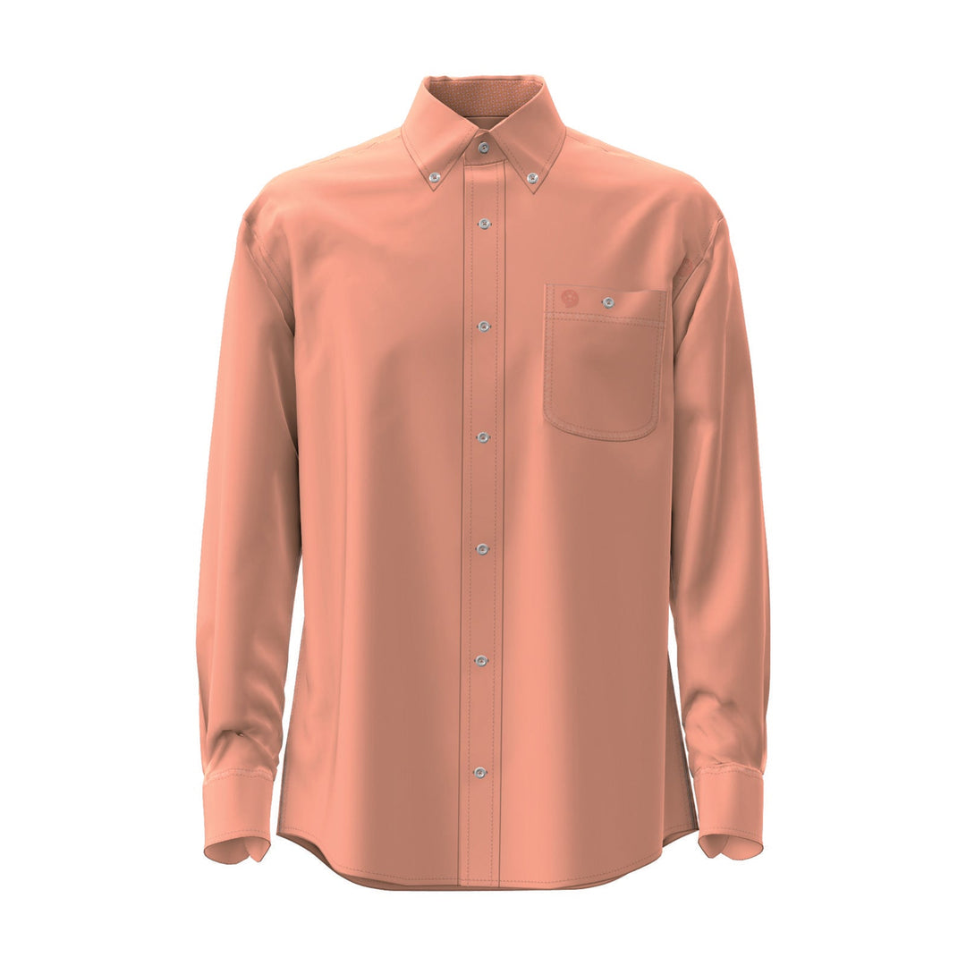 Wrangler® George Strait Collection One Pocket Long Sleeve Shirt - Peach 112374608 - Double C Western SupplyWrangler