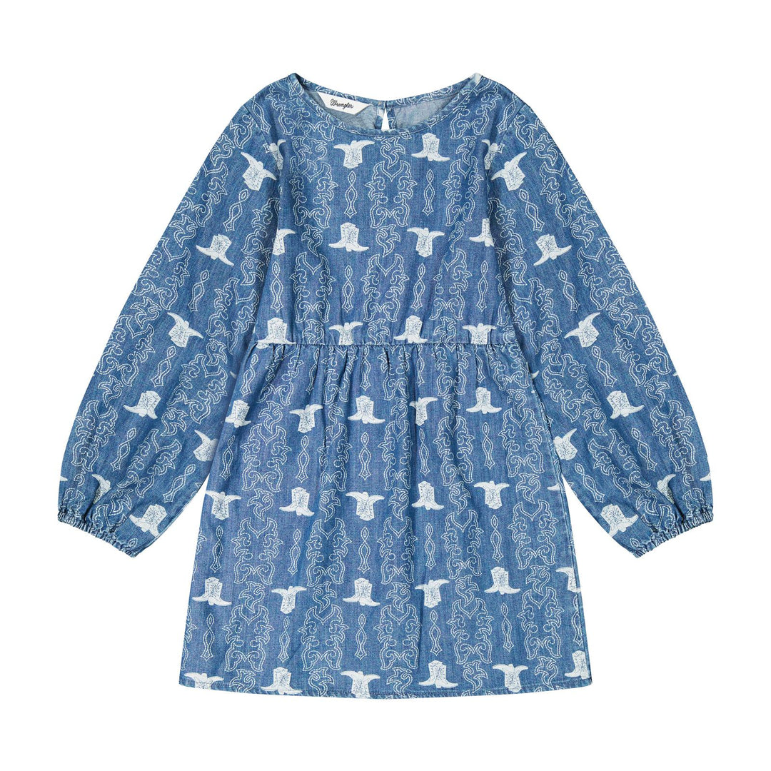 Wrangler® Girls Denim Dress - Denim - 112385710 - Double C Western SupplyWrangler