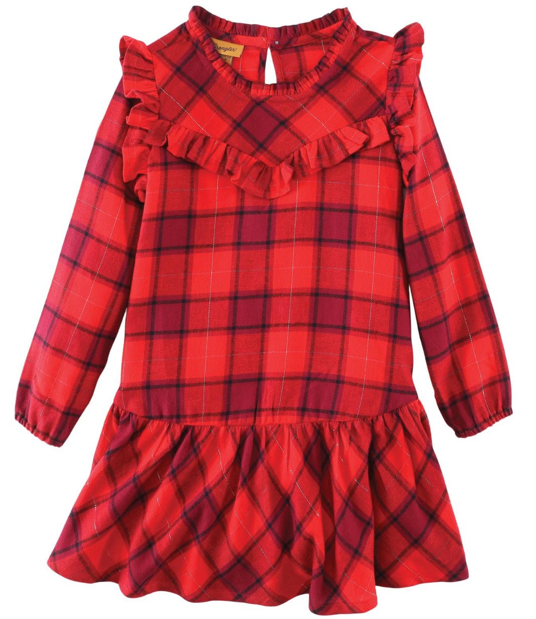 Wrangler® Girls Dress - Red - Double C Western SupplyWrangler