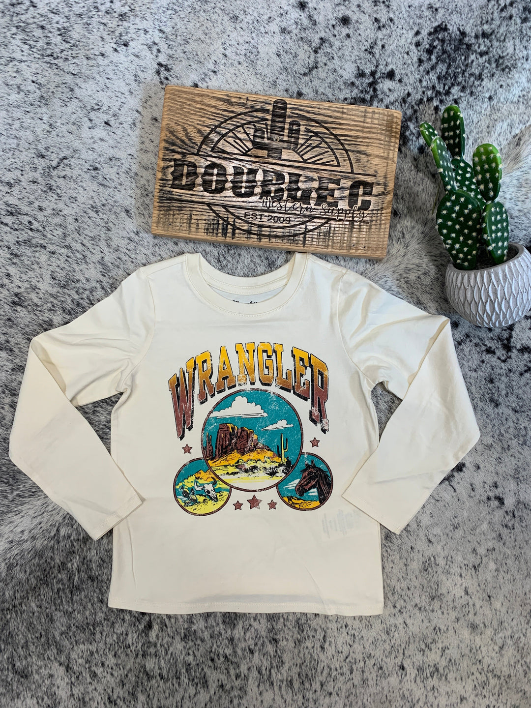 Wrangler Girls Long Sleeve T Shirt - Double C Western SupplyWRANGLER