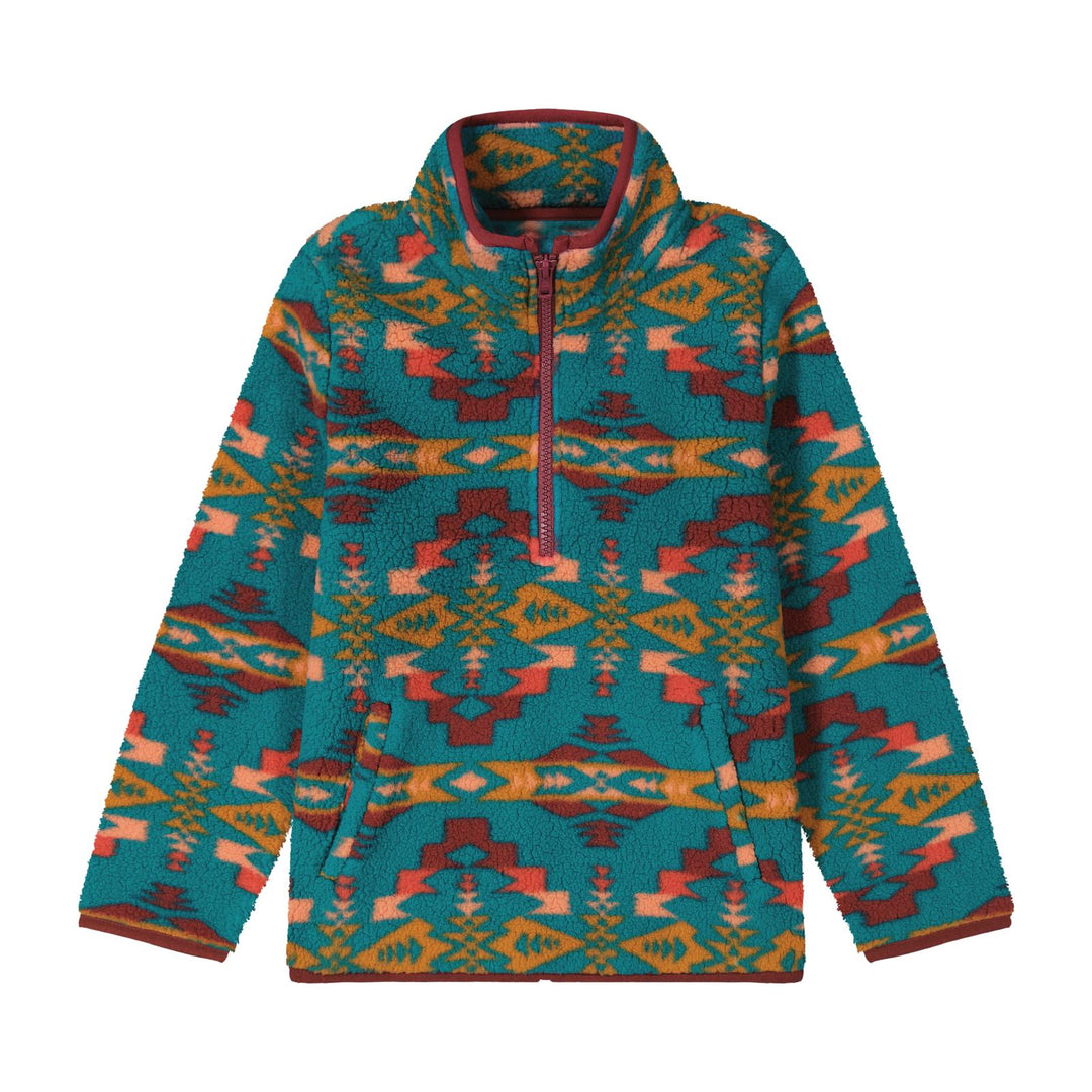 Wrangler® Girls Sherpa Pullover - Turquoise - 112385526 - Double C Western SupplyWrangler