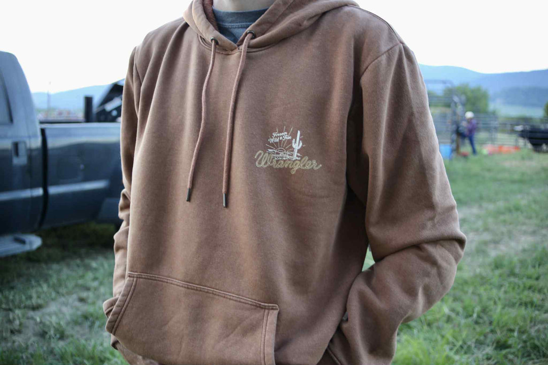 Wrangler® Graphic Hoodie - Regular Fit - Rawhide 112365701 - Double C Western SupplyWrangler