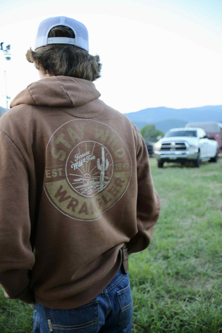 Wrangler® Graphic Hoodie - Regular Fit - Rawhide 112365701 - Double C Western SupplyWrangler