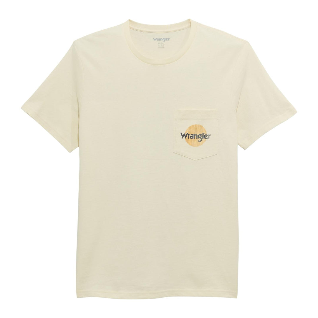 Wrangler® Graphic Short Sleeve Pocket T-shirt - Regular Fit - Antique White 112372859 - Double C Western SupplyWrangler