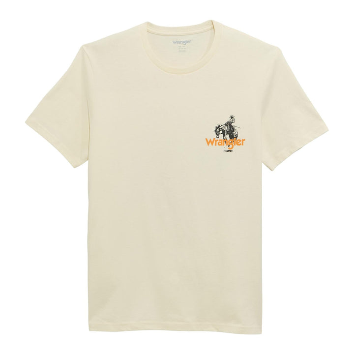 Wrangler® Graphic Short Sleeve T-Shirt - Regular Fit - Antique White 112372937 - Double C Western SupplyWrangler