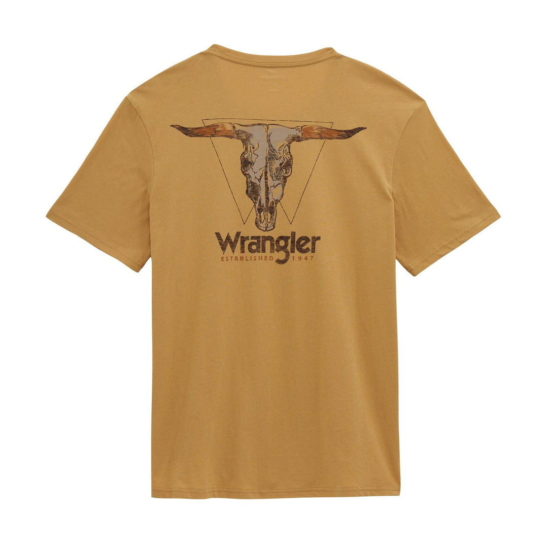 Wrangler® Graphic Short Sleeve T-Shirt - Regular Fit - Curry Heather - 112380268 - Double C Western SupplyWrangler