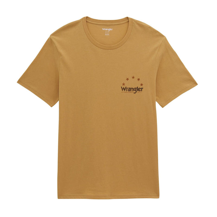 Wrangler® Graphic Short Sleeve T-Shirt - Regular Fit - Curry Heather - 112380268 - Double C Western SupplyWrangler