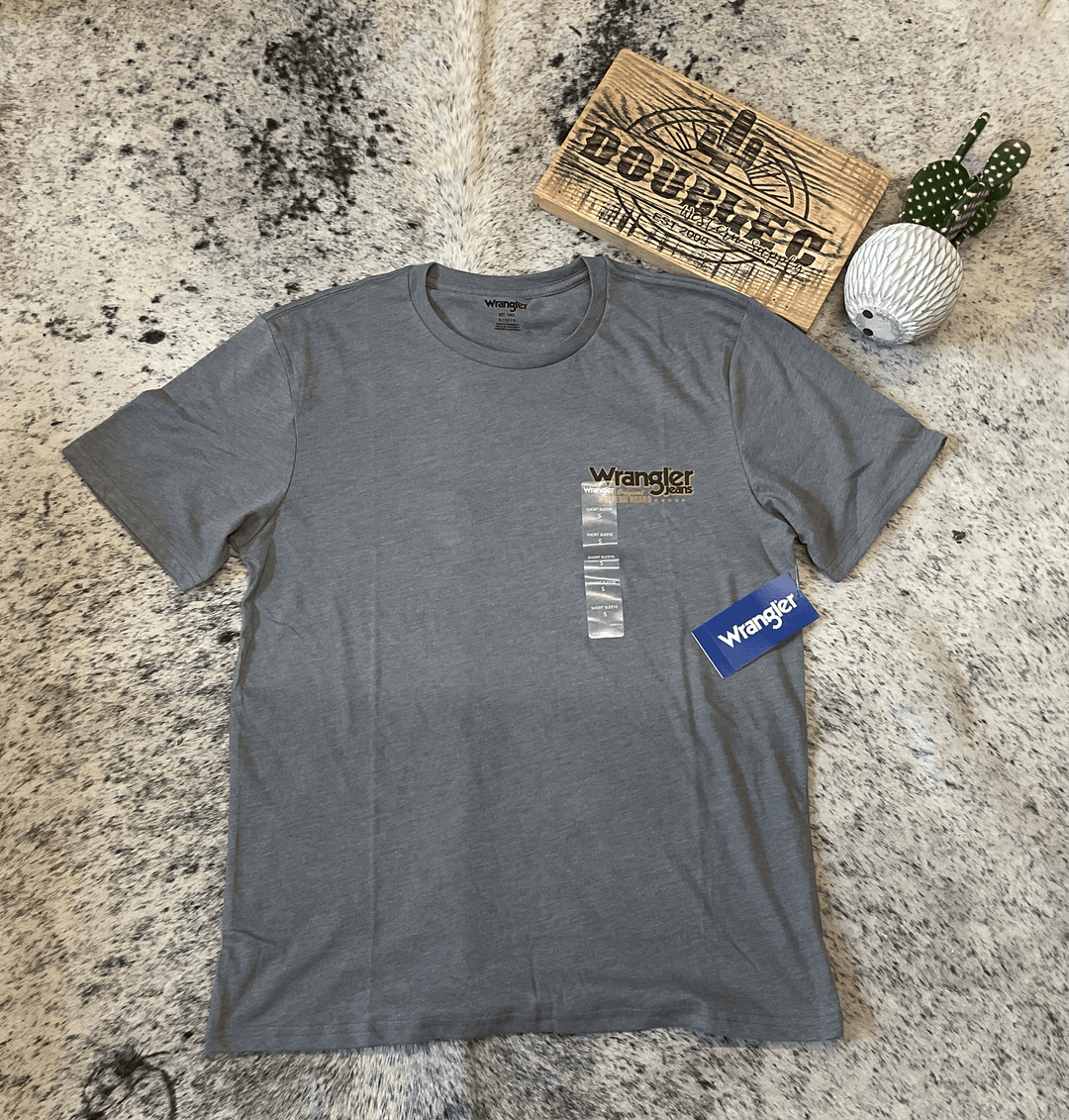 Wrangler® Graphic Short Sleeve T-Shirt - Regular Fit - Graphite Heather - Double C Western SupplyWrangler