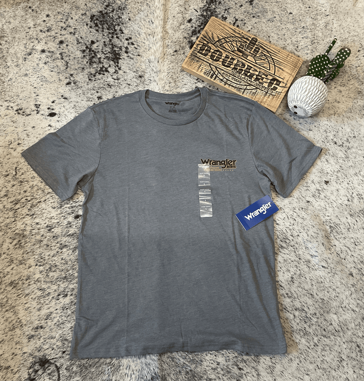 Wrangler® Graphic Short Sleeve T-Shirt - Regular Fit - Graphite Heather - Double C Western SupplyWrangler