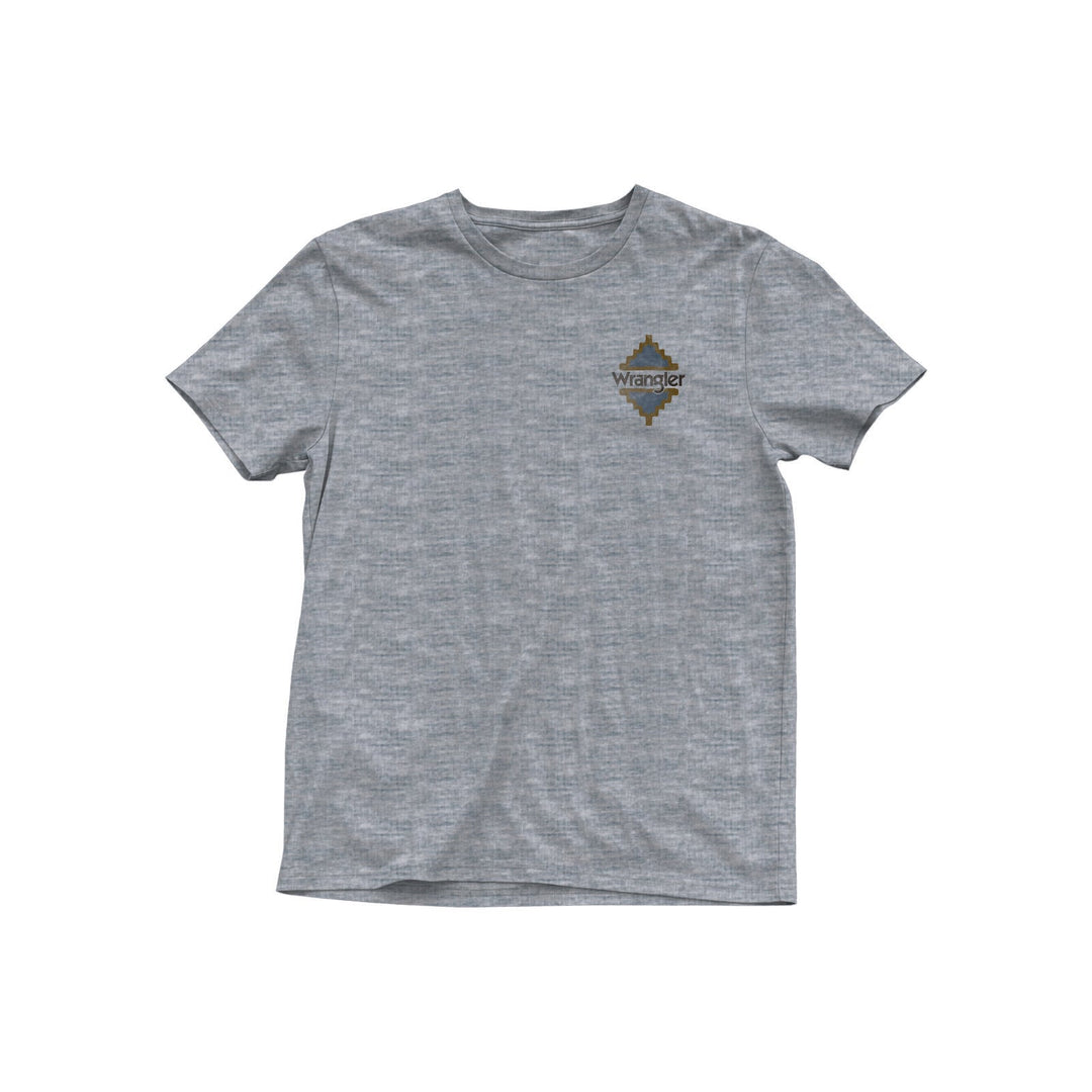Wrangler® Graphic Short Sleeve T-Shirt - Regular Fit - Grey Heather 112372848 - Double C Western SupplyWrangler