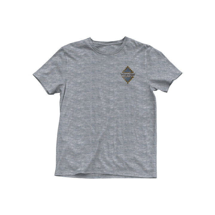 Wrangler® Graphic Short Sleeve T-Shirt - Regular Fit - Grey Heather 112372848 - Double C Western SupplyWrangler