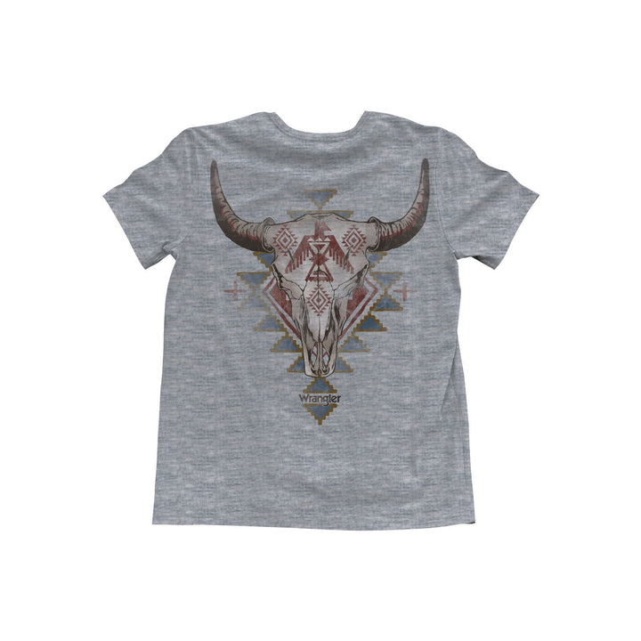 Wrangler® Graphic Short Sleeve T-Shirt - Regular Fit - Grey Heather 112372848 - Double C Western SupplyWrangler
